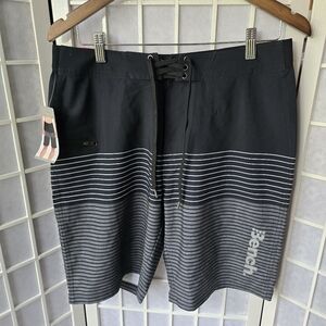Bench Athletic Cargo Shorts Black Grey Medium NWT